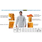 Welding Jacket Factory - Heavy Duty Flame Resistant Split Cowhide Leather