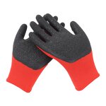 13 Gauge Polyester Gloves Manufacturer - Latex Crinkle Dipped Palm EN388