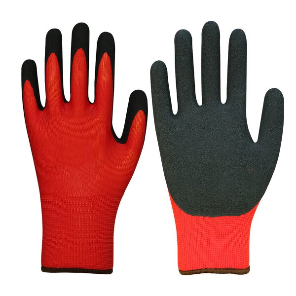 13 Gauge Polyester Gloves Factory - Sandy Nitrile Dipped Palm EN388:2016