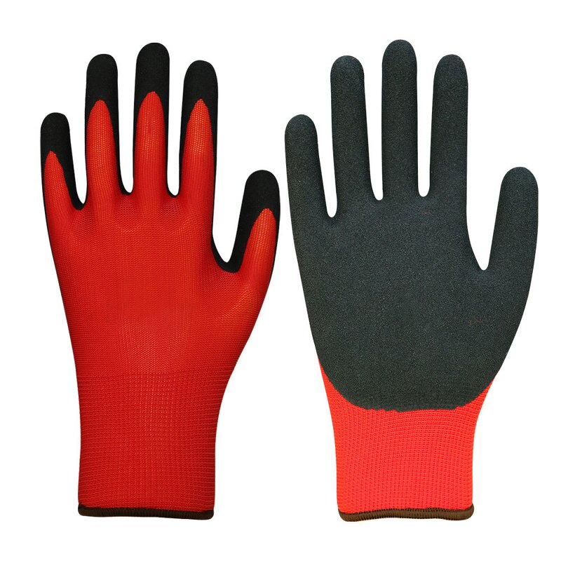 13 Gauge Polyester Gloves Factory - Sandy Nitrile Dipped Palm EN388:2016