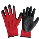 13 Gauge Polyester Gloves Manufacturer - Latex Crinkle Dipped Palm EN388