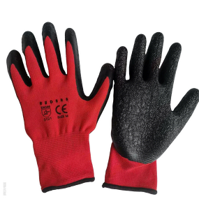 13 Gauge Polyester Gloves Manufacturer - Latex Crinkle Dipped Palm EN388