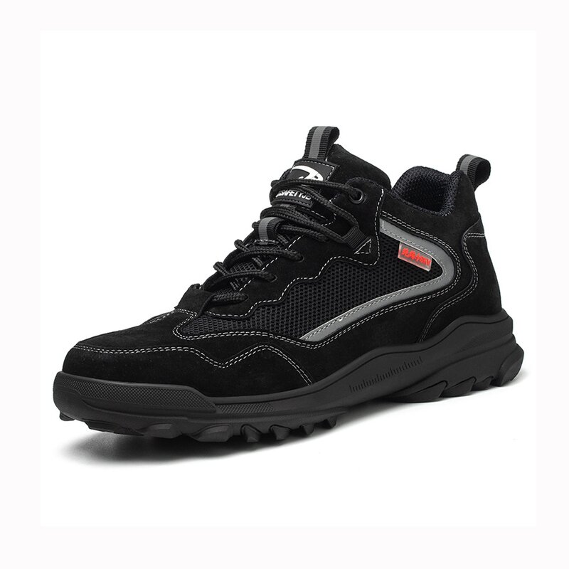 Plastic Toe Safety Shoe Manufacturer - Black Hot Sale Anti-slip Work Shoes