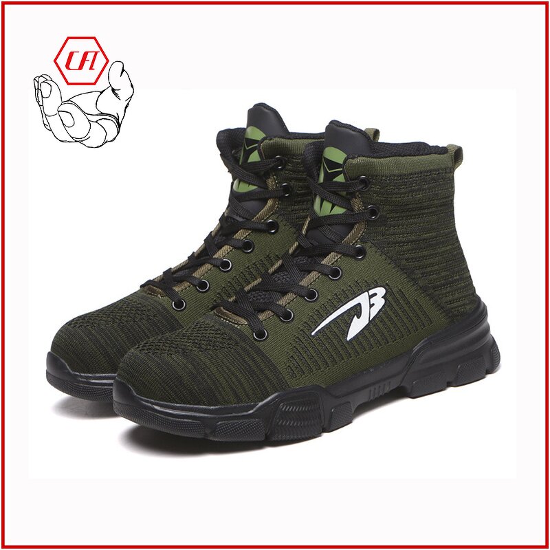 High Ankle Safety Boots Manufacturer - EN12568 Steel Toe Anti-slip Green