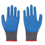 13 Gauge Polyester Gloves Manufacturer - Latex Crinkle Dipped Palm EN388