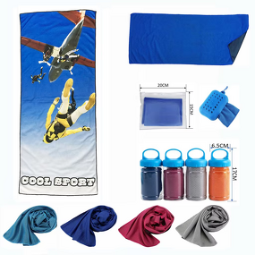 Outdoor Sports Towel Manufacturer - Full Color Printing Microfiber Cooling