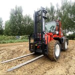 Rough Terrain Forklift Factory - 1 Ton 4WD Fully Hydraulic Forklift