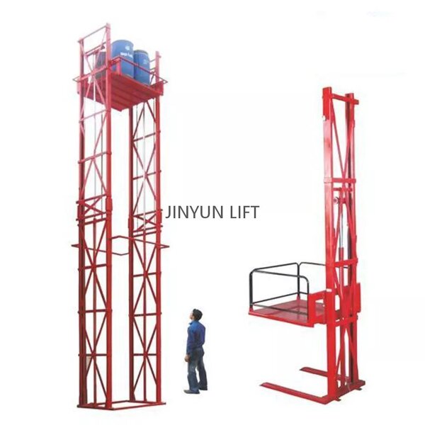 Small Freight Elevator Factory - 3-12m 2 Posts 1 Cylinder Hydraulic Pump