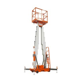 Vertical Aluminium Elevator Manufacturer - Hydraulic Small Mobile Double Mast Platform