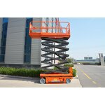 Mobile Vertical Scissor Lift Factory - 6-14m Cheap Four Wheels No Outriggers