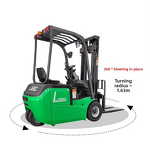 Electric Forklift Factory - 3 Wheel 1200kg Portable 4.5m Lift