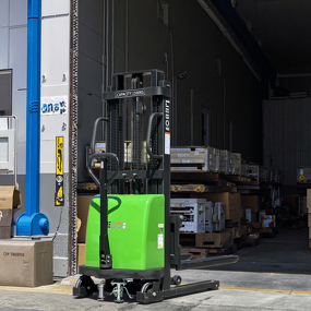 Semi Electric Pallet Stacker Factory - Mini Manual Hand Forklift