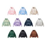 Acid Washed Hoodies Factory - Pure Color Cotton Spray Dyeing Embroidery