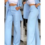 Women's Two-Piece Set Factory - Business Autumn Winter Wide Leg Pants Suits