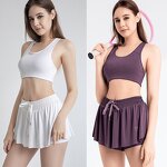 Women's Athletic Set Manufacturer - Tank Crop Top Shorts 2-Piece Skirt XL