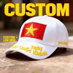 Vietnam Flag Baseball Cap Manufacturer - Front Embroidered Patriotic Hat Wholesale