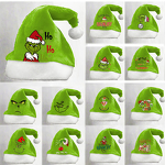 Grinch Green Hair Hat Manufacturer - Adult Unisex Double-Sided Velvet Turn-Up