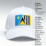 St. Lucia Flag Baseball Cap Manufacturer - 3D Embroidery Independence Day Hat