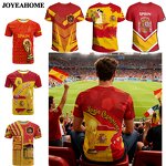 Spain Flag T-shirt Factory - 3D Oversized Polyester Sporty Quick Dry Unisex