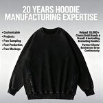 Washed Sweatshirts Manufacturer - 100% Cotton Oversized Plain Blank Embroidered