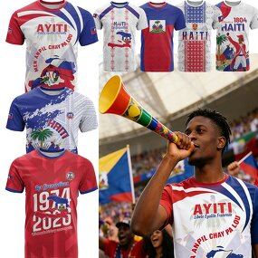 Haiti Soccer Shirt Factory - 2026 World Cup Custom Logo Oversized Sporty