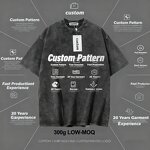 Distressed T-shirt Factory - 300gsm 100% Cotton Washed Customizable Print