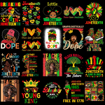 Juneteenth Heat Transfer Sticker Factory - Black History Sublimation Printed PNG