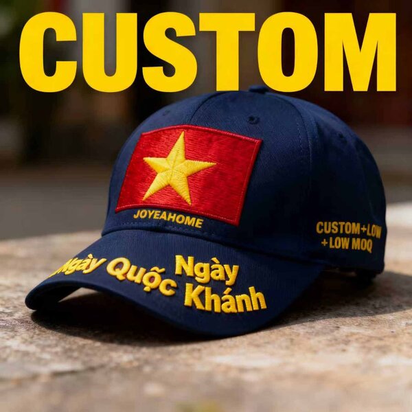 Vietnam Flag Baseball Cap Manufacturer - Front Embroidered Patriotic Hat Wholesale