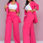 Women's Two-Piece Set Factory - Business Autumn Winter Wide Leg Pants Suits