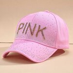 Pink Baseball Hat Manufacturer - Secret Pink Bling Stone Rhinestone Covered