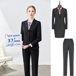 Women's Casual Suit Set Manufacturer - Elegant Solid Blazer Pants Office Wear