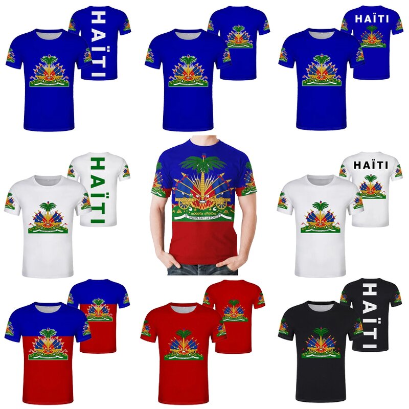 Haiti Flag T-shirts Manufacturer - Custom 3D Printed Soft Polyester Wholesale