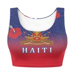 Haiti Flag Tank Top Manufacturer - OEM Women's Yoga Gym Vest Fitness Bra