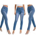 Women's White Jeans Manufacturer - Plus Size Low Rise Pants Leg Jeans Wholesale