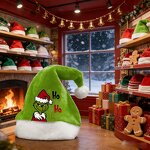 Grinch Green Hair Hat Manufacturer - Adult Unisex Double-Sided Velvet Turn-Up