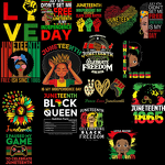 Juneteenth Heat Transfer Sticker Factory - Black History Sublimation Printed PNG