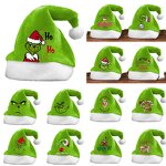 Grinch Green Hair Hat Manufacturer - Adult Unisex Double-Sided Velvet Turn-Up
