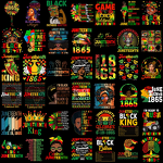 Juneteenth Heat Transfer Sticker Factory - Black History Sublimation Printed PNG