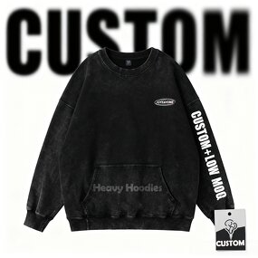 Washed Sweatshirts Manufacturer - 100% Cotton Oversized Plain Blank Embroidered