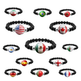 Soccer Charm Bracelet Factory - Custom Handmade Woven National Flag Souvenir