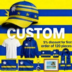 Curacao Independence Baseball Cap Factory - Custom Flag Embroidery T-Shirt Hoodie