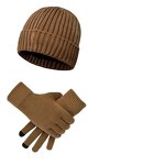 Knitted Hat Scarf Gloves Set Factory - Autumn Winter Acrylic Plain Long Wholesale
