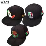 Mexico Flag Baseball Caps Factory - 6-Panel Cotton Snapback 3D Embroidery
