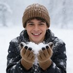 Knitted Hat Scarf Gloves Set Factory - Autumn Winter Acrylic Plain Long Wholesale