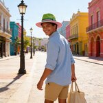 Panama Hat Factory - Women's Good Quality Solid Pink Brim Green Band Fedora