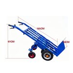 Electric Cargo Trolley Supplier - 4 Wheel 500kg Iron Hand Truck
