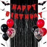 Halloween Latex Foil Balloon Set Manufacturer - New Design 12 Inch Red Black Bat