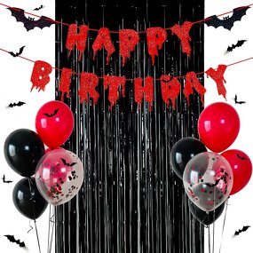 Halloween Latex Foil Balloon Set Manufacturer - New Design 12 Inch Red Black Bat