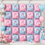 Pink White Bows Square Foil Balloons Manufacturer - 25pcs/set 19 Inch Inflatable Baby Shower