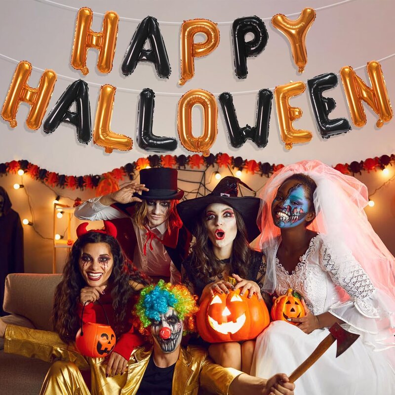 Halloween Foil Letter Balloons Factory - Wholesale 16-Inch Eco-Friendly Banner